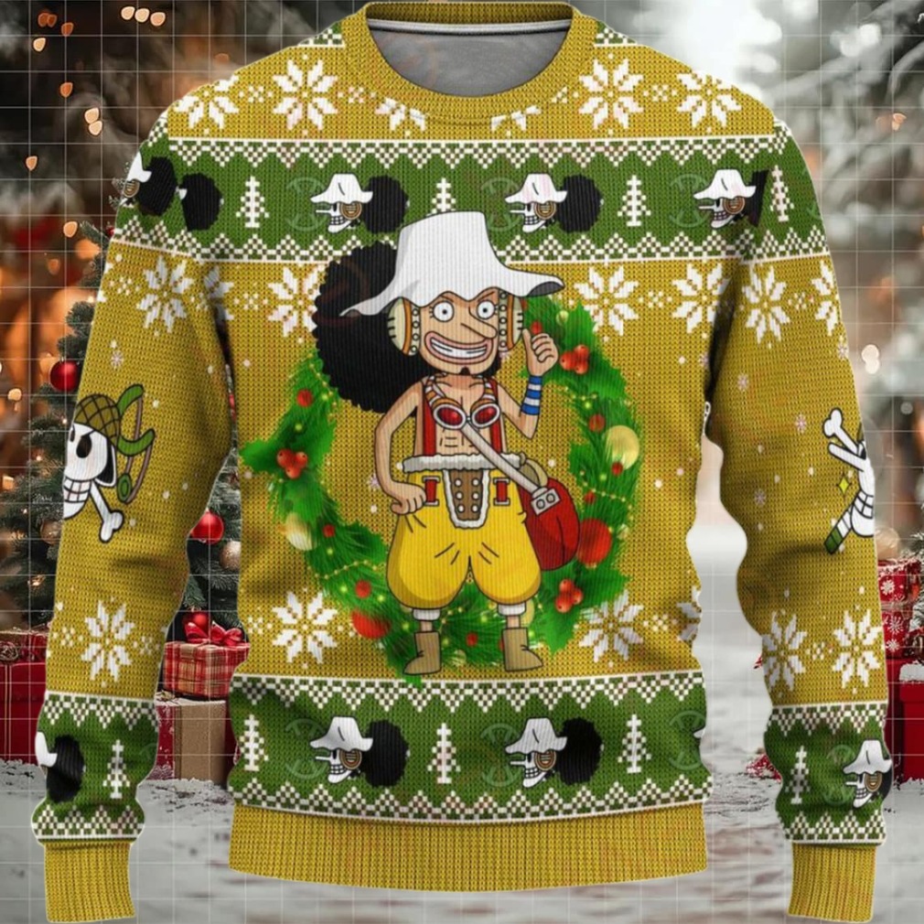 Festive Anime Christmas Sweater on Model