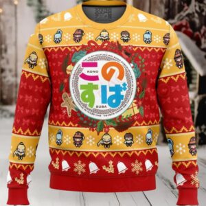 Festive Anime Pixel Art Sweater – Cozy Holiday Gift For Gamers & Fans
