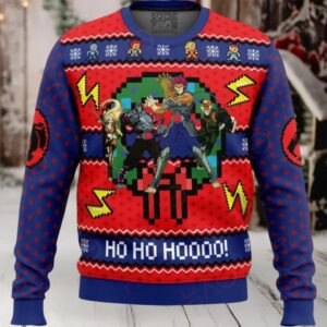Festive Anime Xmas Sweater – Retro Pixel Art Design – Perfect Holiday Gift!
