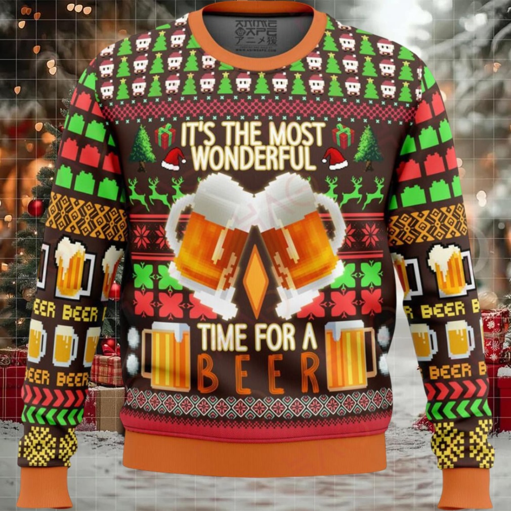 Festive Beer Ugly Christmas Sweater on Model