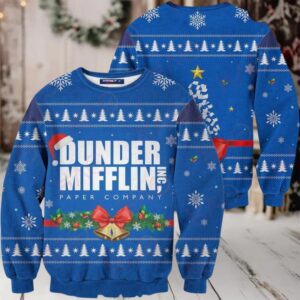 Festive Dunder Mifflin Christmas Sweater – Cozy Holiday Apparel For Fans