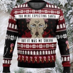 Festive Sukuna Anime Christmas Sweater – Unique Holiday Gift For Anime Fans