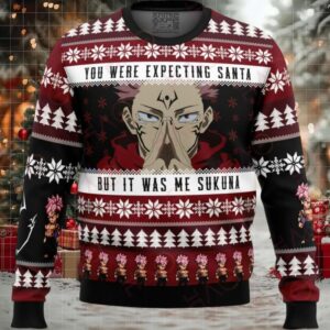 Festive Sukuna Anime Christmas Sweater – Unique Holiday Gift For Anime Fans