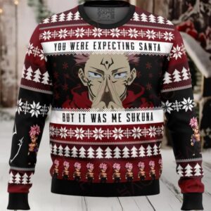 Festive Sukuna Anime Christmas Sweater – Unique Holiday Gift For Anime Fans