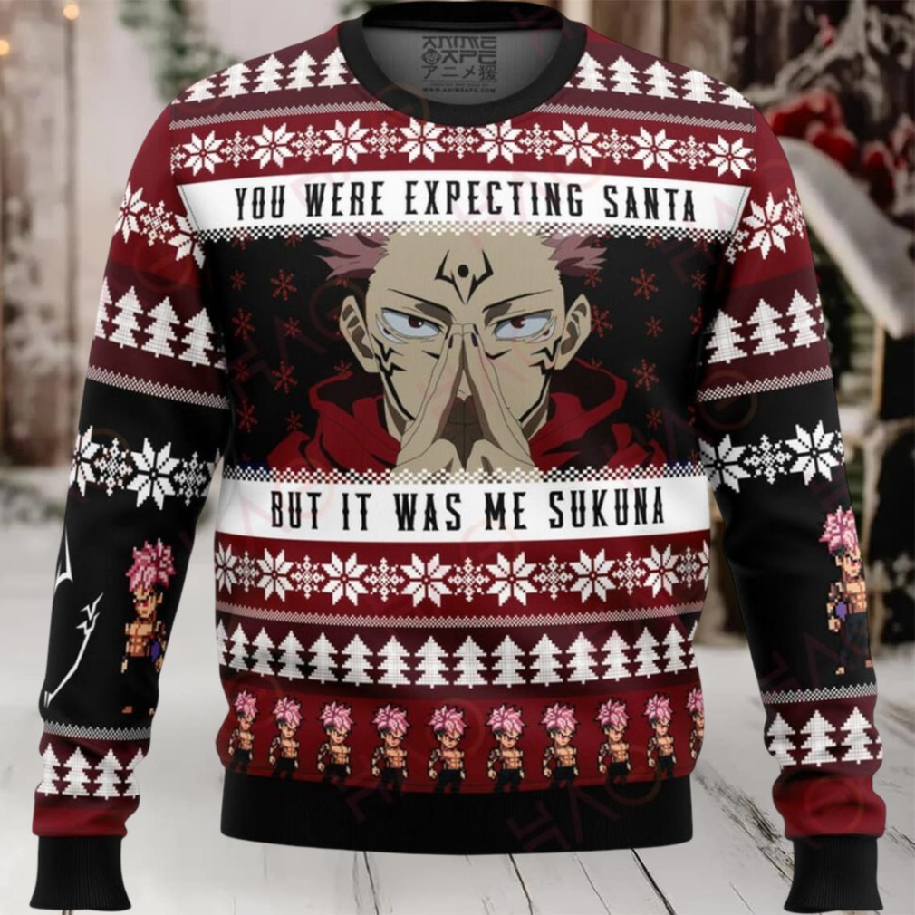 Festive Sukuna Anime Christmas Sweater – Unique Holiday Gift For Anime Fans Festive Sukuna Anime Christmas Sweater – Unique Holiday Gift For Anime Fans