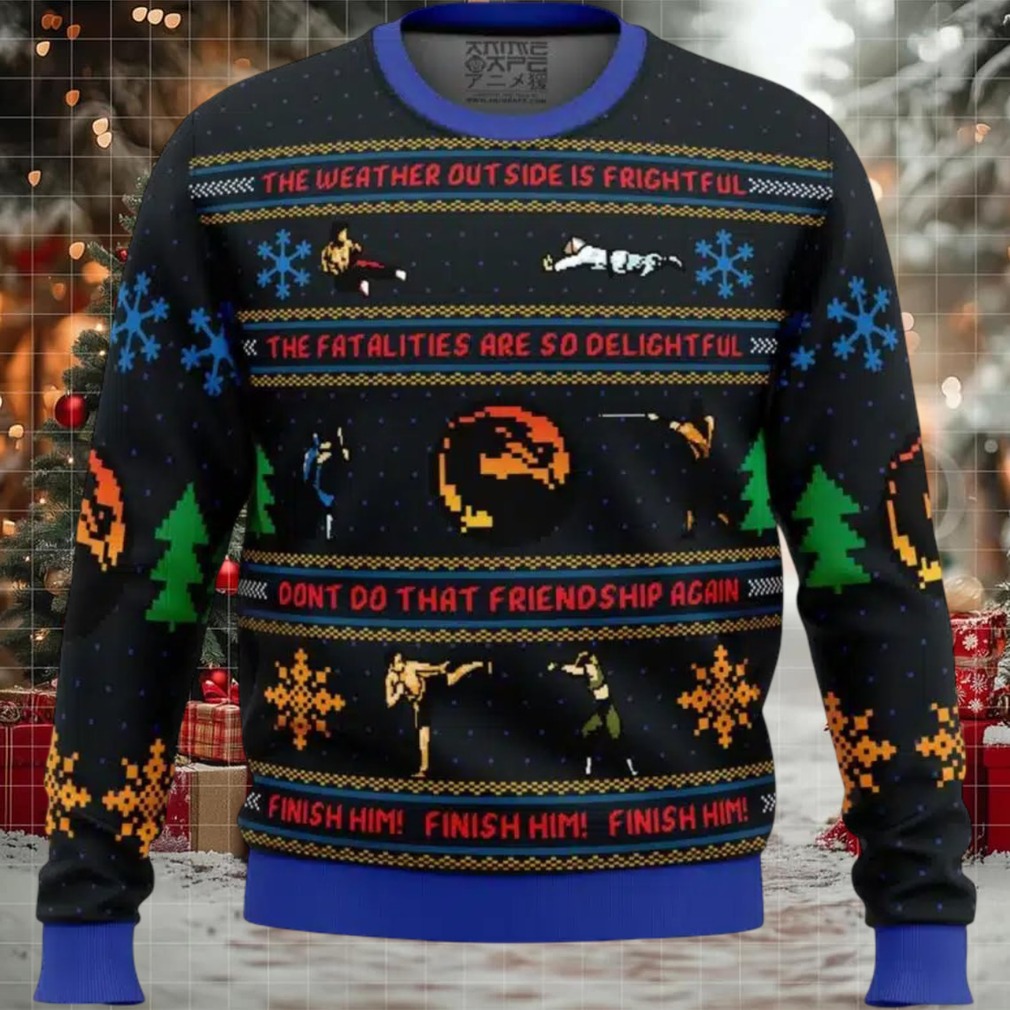 Finish Him! Mortal Kombat Ugly Christmas Sweater Finish Him! Mortal Kombat Ugly Christmas Sweater