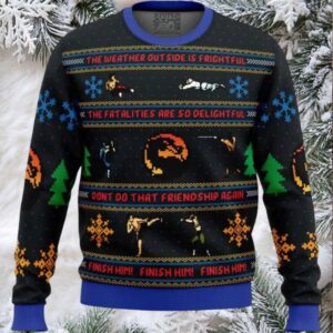 Finish Him! Mortal Kombat Ugly Christmas Sweater