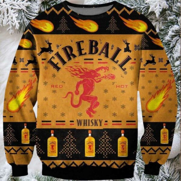 Fireball Whiskey Ugly Sweater