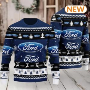 Ford 2024 Christmas Navy Ugly Sweater