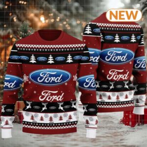 Ford 2024 Christmas Red Ugly Sweater