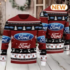 Ford 2024 Christmas Red Ugly Sweater