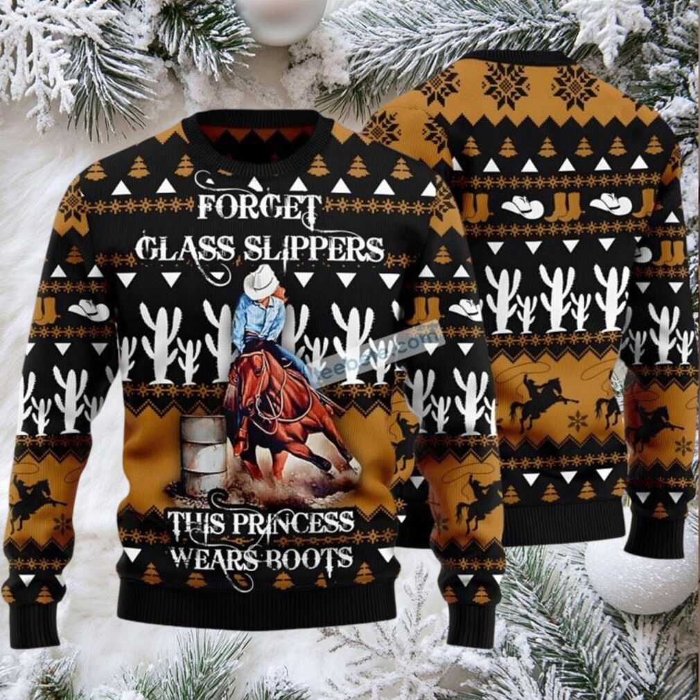 Forget Glass Slippers Cowboy Ugly Christmas Sweater Black Big And Tall Forget Glass Slippers Cowboy Ugly Christmas Sweater Black Big And Tall