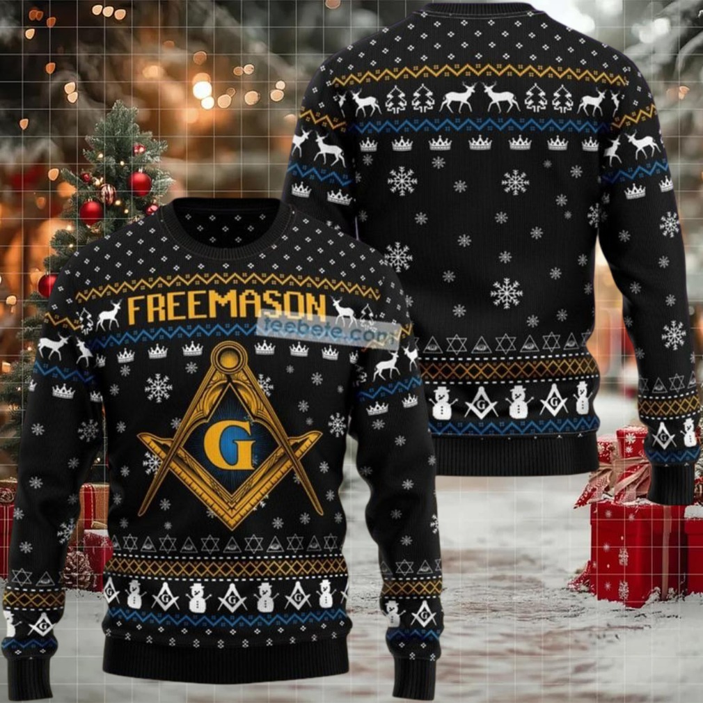 Freemason Snowman Ugly Christmas Sweater Friends