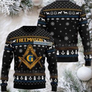 Freemason Snowman Ugly Christmas Sweater Friends