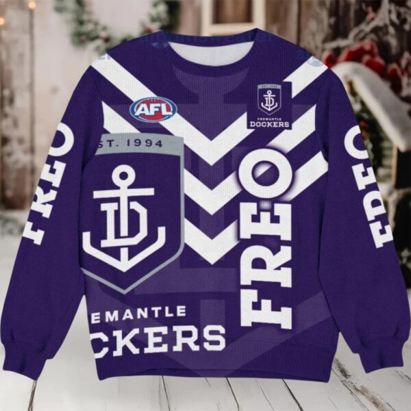 Fremantle Dockers AFL Ugly Christmas Sweater