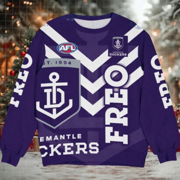 Fremantle Dockers AFL Ugly Christmas Sweater