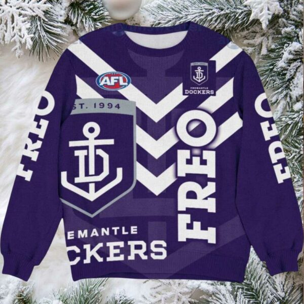 Fremantle Dockers AFL Ugly Christmas Sweater