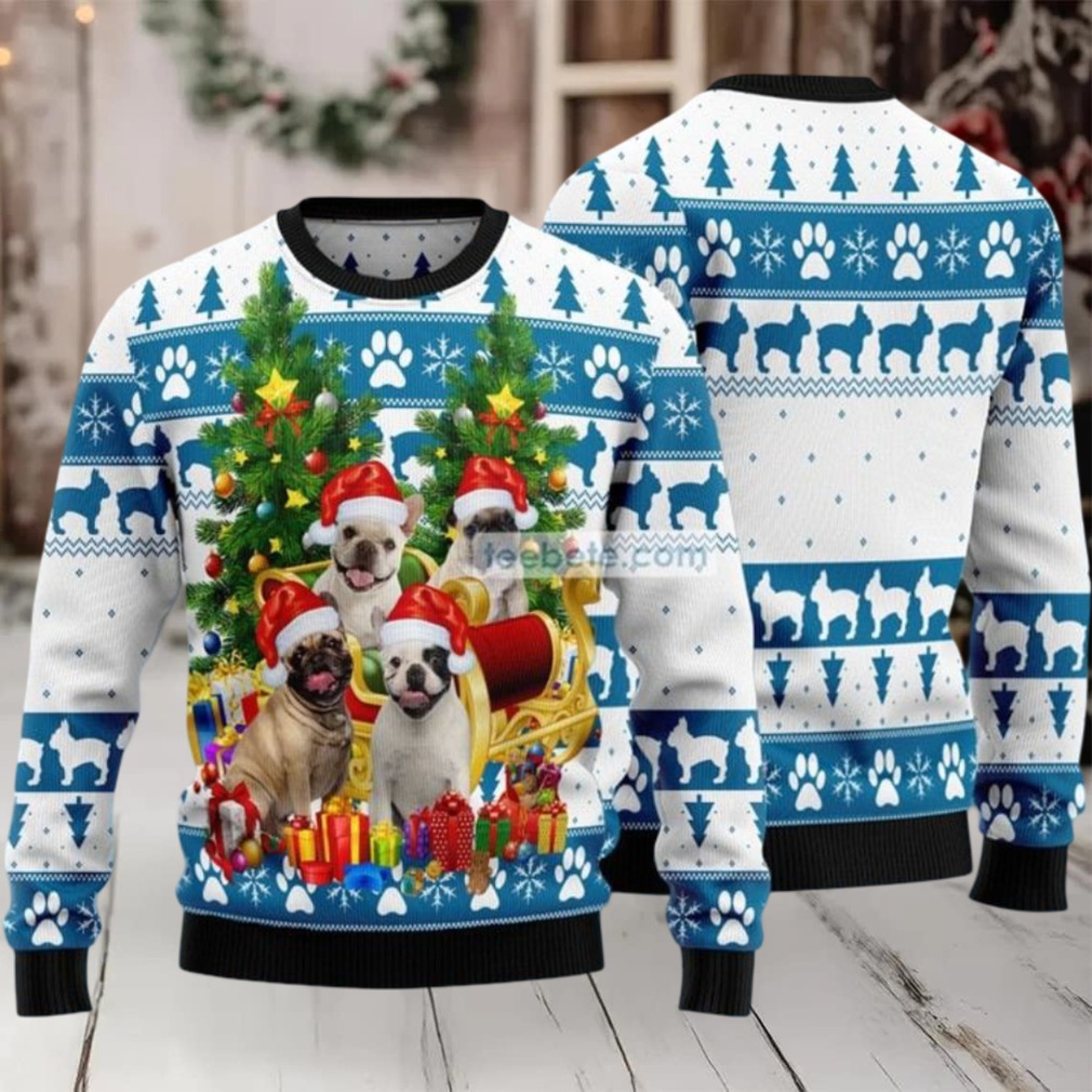 French Bulldog And Xmas Tree Ugly Christmas Sweater Christmas Vacation French Bulldog And Xmas Tree Ugly Christmas Sweater Christmas Vacation