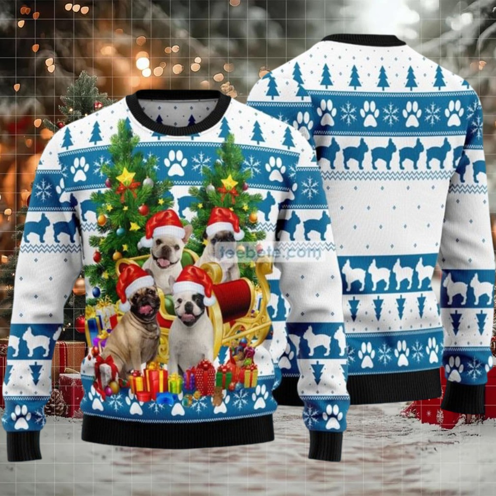 French Bulldog And Xmas Tree Ugly Christmas Sweater Christmas Vacation French Bulldog And Xmas Tree Ugly Christmas Sweater Christmas Vacation