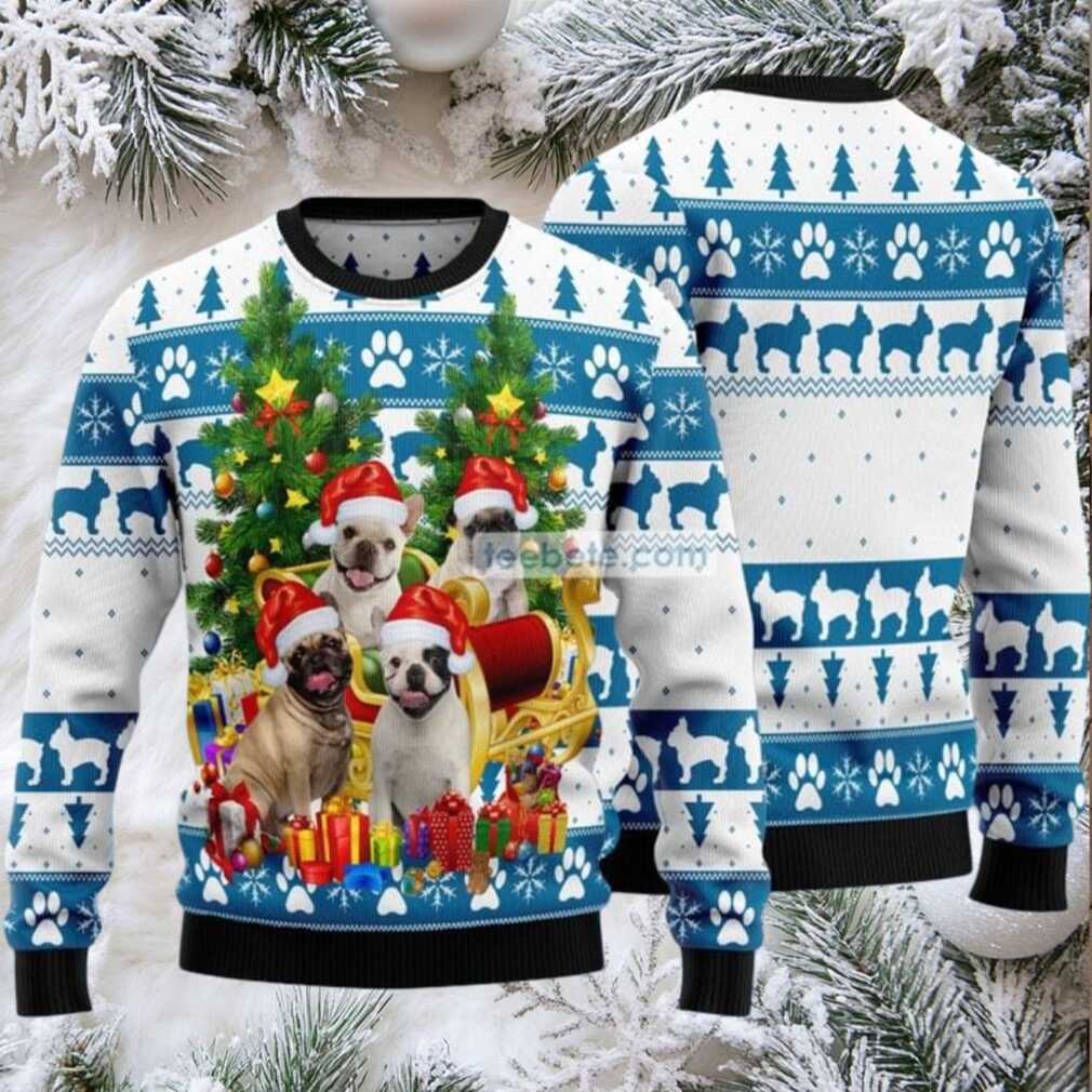 French Bulldog And Xmas Tree Ugly Christmas Sweater Christmas Vacation French Bulldog And Xmas Tree Ugly Christmas Sweater Christmas Vacation