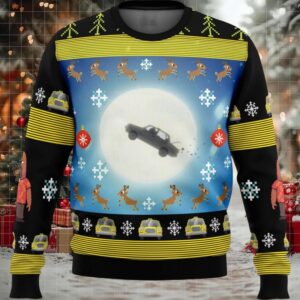 Full Moon Odd Taxi Ugly Christmas Sweater