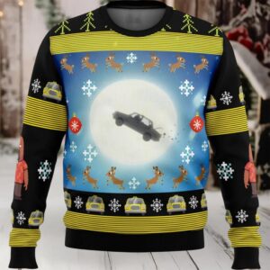 Full Moon Odd Taxi Ugly Christmas Sweater