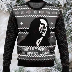 Funny Ugly Christmas Sweater – ‘You’Re Tearing Me Apart Lisa’ Design – Perfect Gift!
