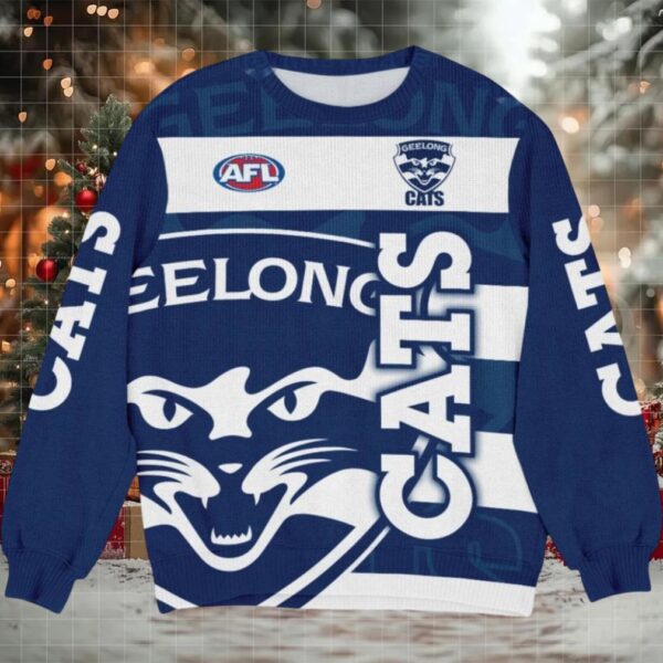 Geelong Cats AFL Ugly Christmas Sweater