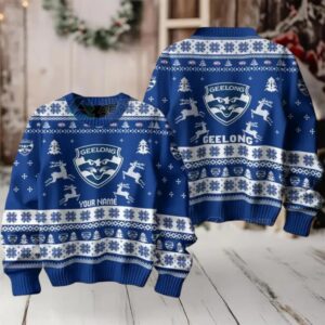 Geelong FC Custom Ugly Christmas Sweater