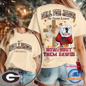 Georgia Bulldogs 2025 NCAA Season Fall For Jesus Unisex 3D Shirt