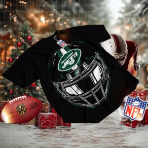 New York Jets Homage Green Helmet Tri Blend T Shirt