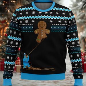 Gingerbread Cookie Monster Ugly Christmas Sweater