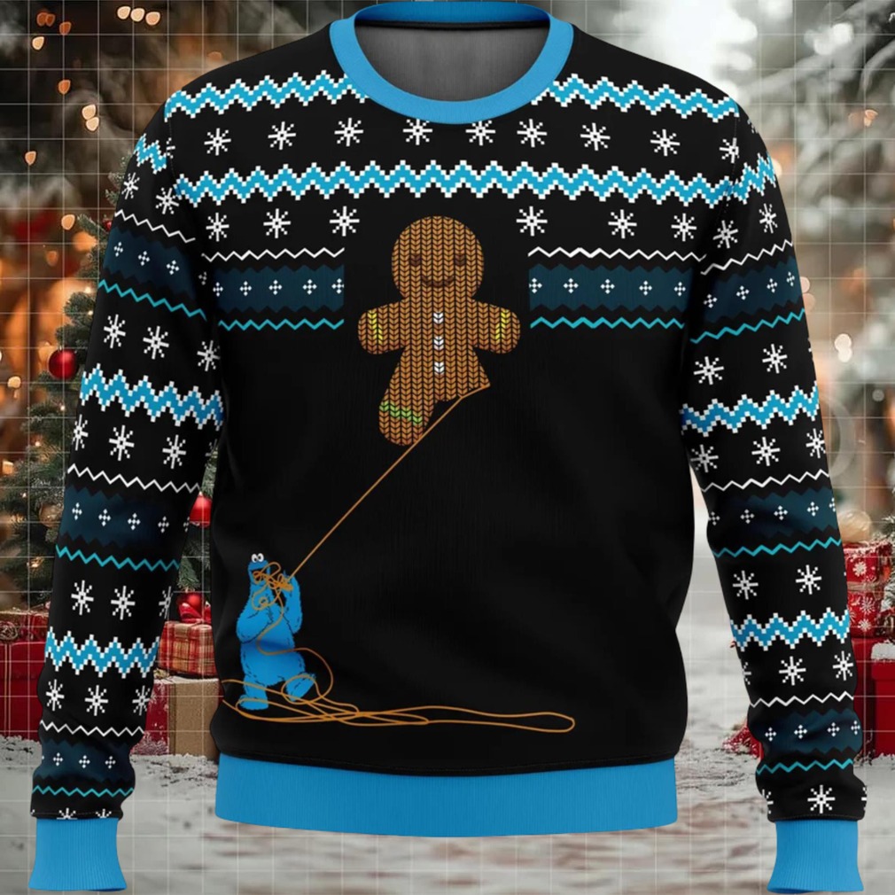 Gingerbread Cookie Monster Ugly Christmas Sweater