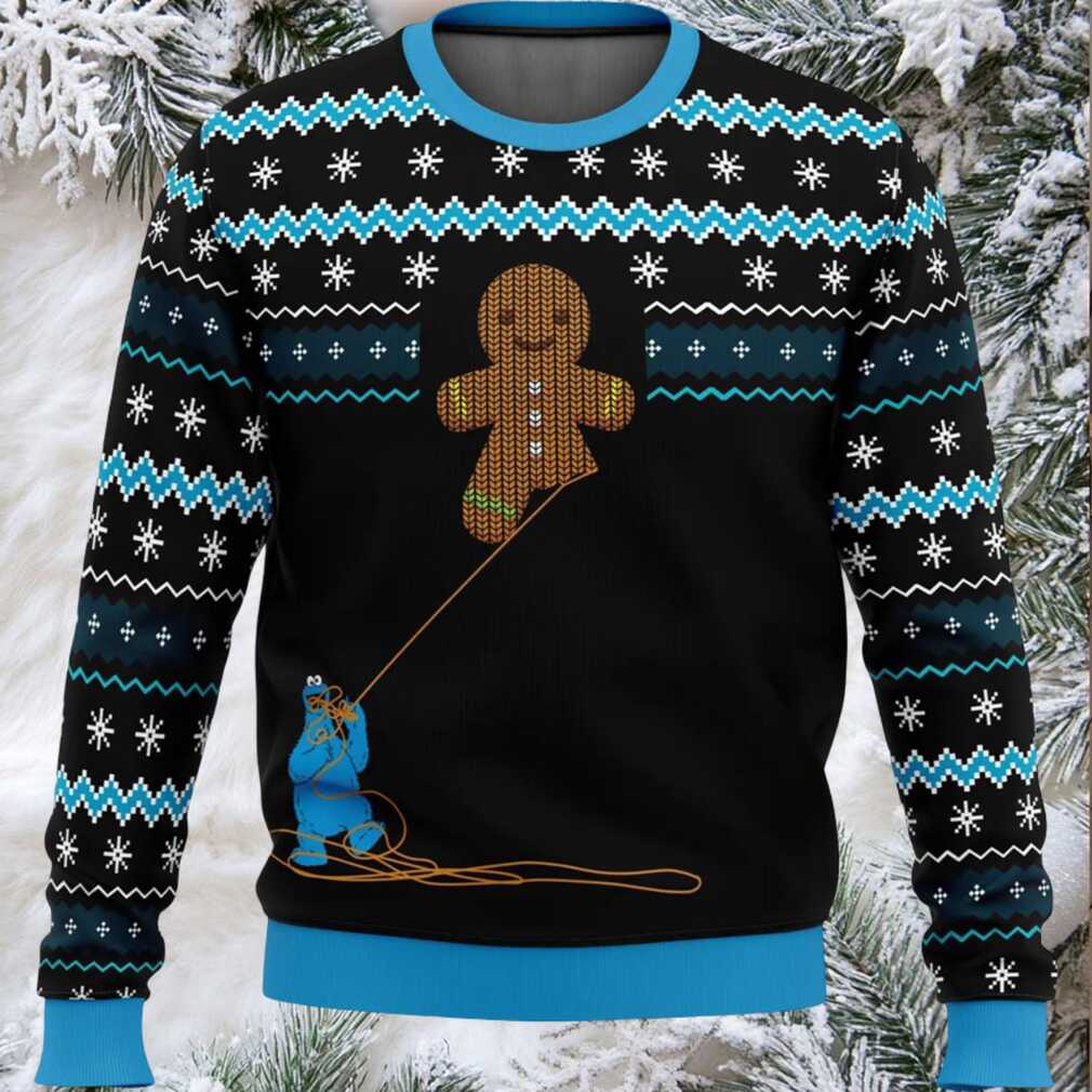 Gingerbread Cookie Monster Ugly Christmas Sweater