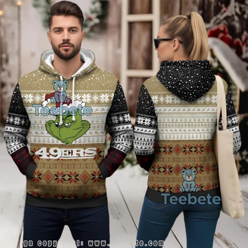 San Francisco 49Ers The Grinch Ugly Christmas Style 3D Hoodie San Francisco 49Ers The Grinch Ugly Christmas Style 3D Hoodie