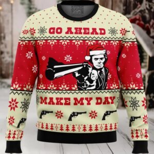 Go Ahead Make My Day Dirty Harry Ugly Christmas Sweater