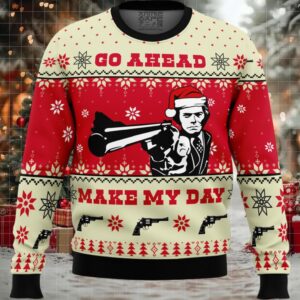 Go Ahead Make My Day Dirty Harry Ugly Christmas Sweater