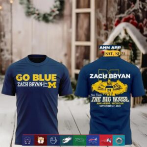 Go Blue Zach Bryan x Michigan Wolverines The Big House shirt