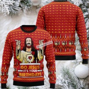 Go Jessus Its Your Birthday Ugly Christmas Sweater Funny