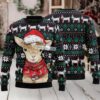 Go Vegan Ugly Christmas Sweater White Green Crazy
