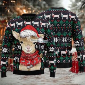 Goat Farm Claus Hat Ugly Christmas Sweater Best Sweatshirts