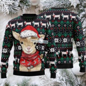 Goat Farm Claus Hat Ugly Christmas Sweater Best Sweatshirts