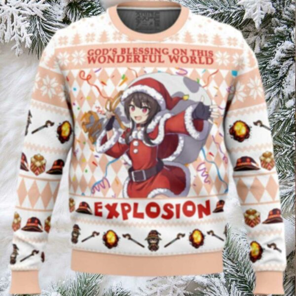 God’s Blessing on this Wonderful World Explosion KonoSuba Ugly Christmas Sweater