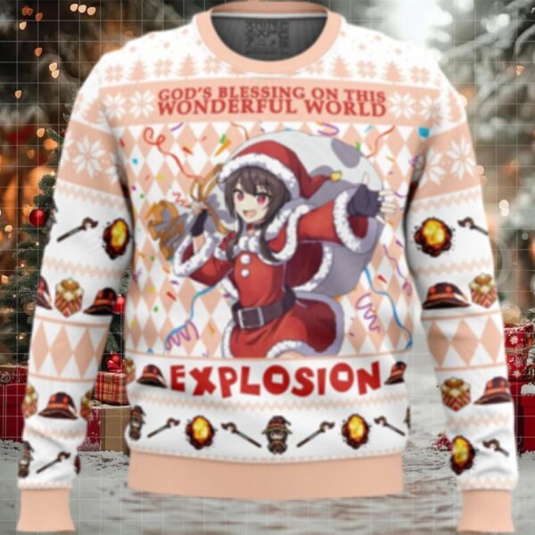 God’s Blessing on this Wonderful World Explosion KonoSuba Ugly Christmas Sweater