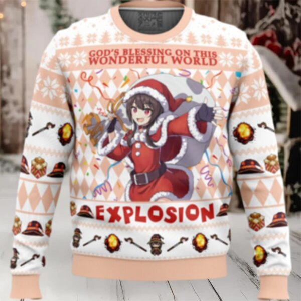 God’s Blessing on this Wonderful World Explosion KonoSuba Ugly Christmas Sweater