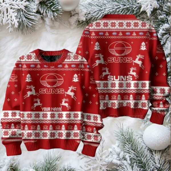 Gold Coast Suns Custom Ugly Christmas Sweater
