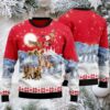 Ho Ho Hole In One Santa Claus Hockey Ugly Christmas Sweater Crazy