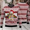 Mandala Michigan State Pattern Ugly Christmas Sweater Grey Light Up