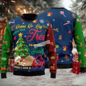 Gonna Go Lay Sloth Sleepping Ugly Christmas Sweater