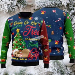 Gonna Go Lay Sloth Sleepping Ugly Christmas Sweater